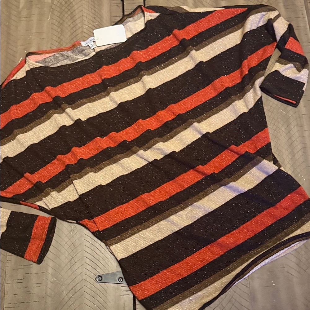 White Birch Striped top - Red, Black, and Cream nwt - Picture 5 of 5